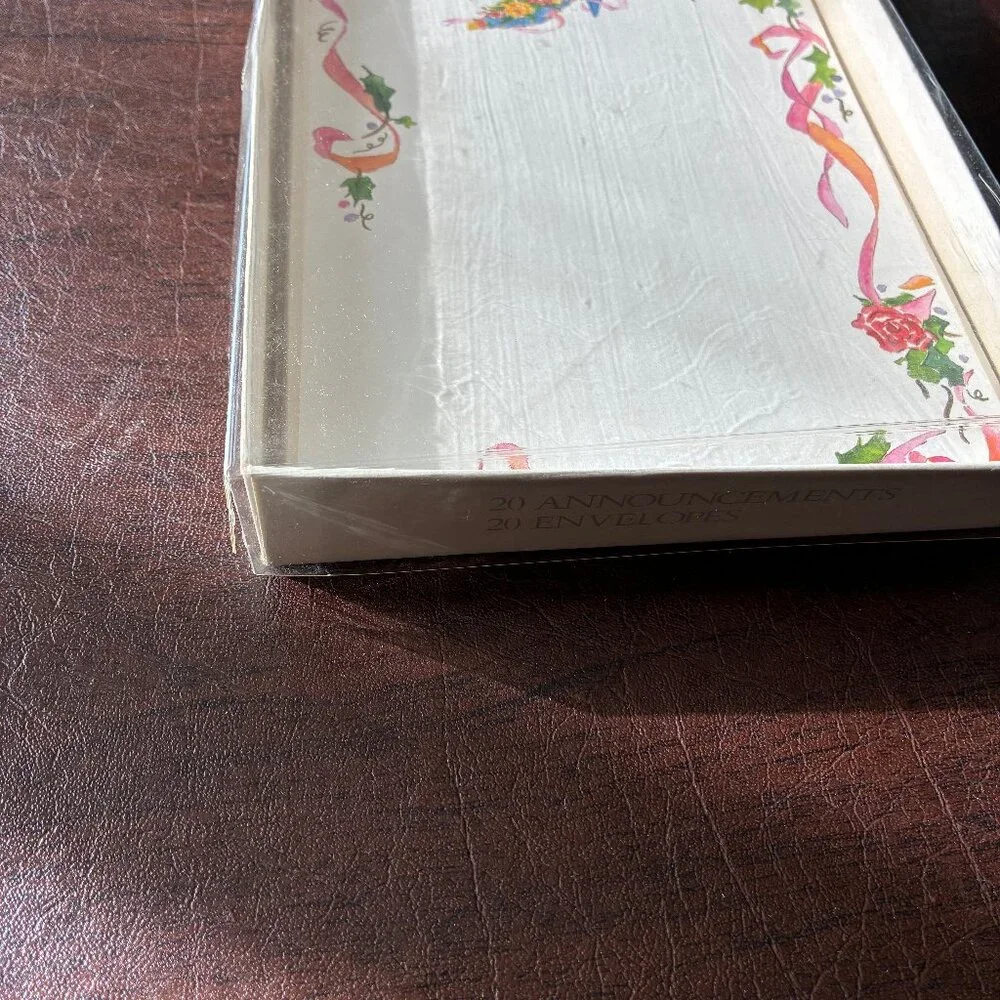 9 Watercolor Floral Motif Invitation Cards with Envelopes